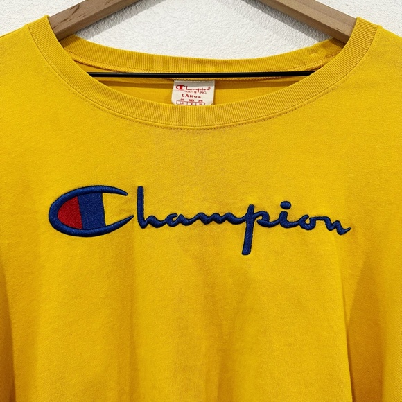 Champion Varsity Gold Long Sleeve Cropped Tee |R6 - Picture 2 of 7